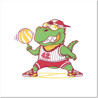 crocodile Basketball T-Shirt Posters and Art